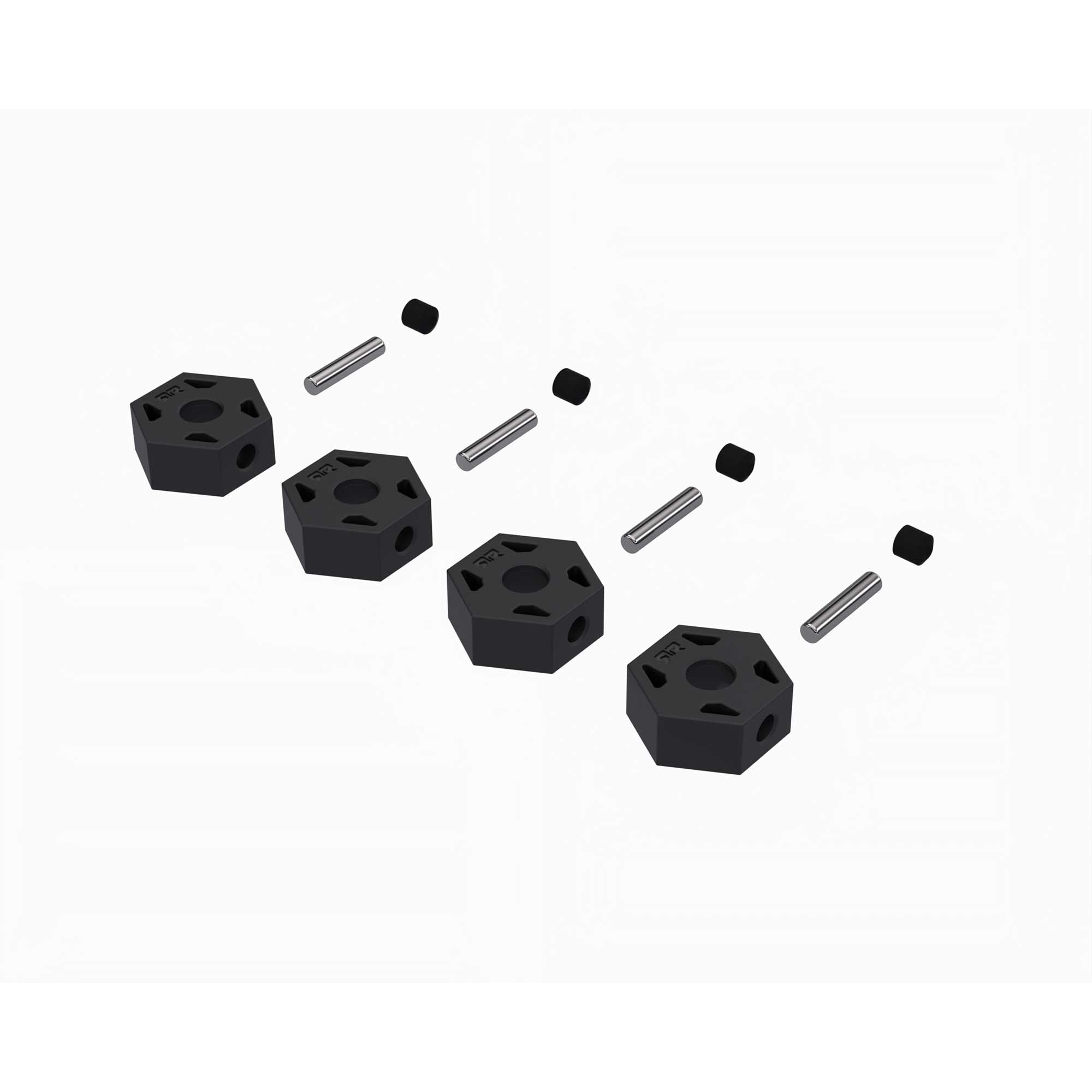 Jeu de 4 hexagones de roue de 12 mm en plastique Arrma GROM - ARA-2981
