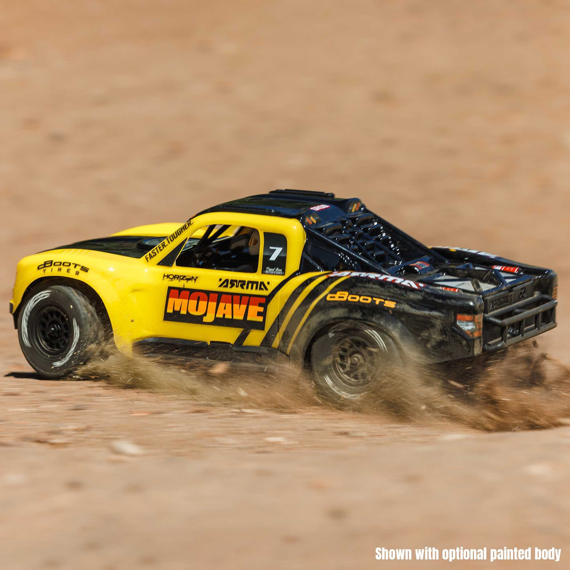 Arrma Mojave Grom Mega 1/16 RTA 4X4 Small Scale Desert Truck RTR transparent/noir