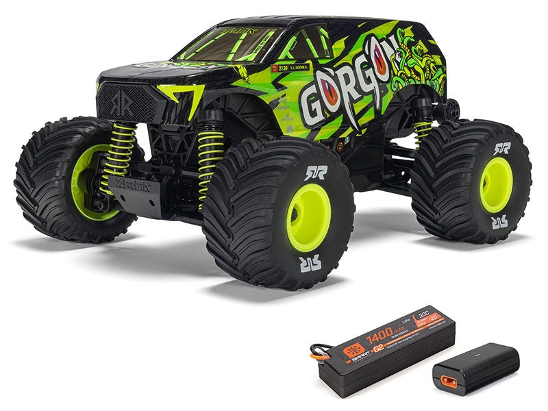 Arrma Monster Truck Gorgon GROM charbon 4X4 RTR 1/16 jaune - ARA2130T1