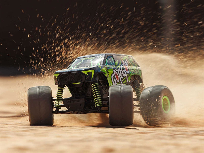 Arrma Monster Truck Gorgon GROM charbon 4X4 RTR 1/16 jaune - ARA2130T1