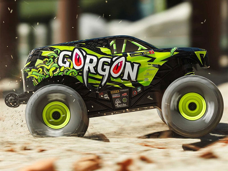 Arrma Monster Truck Gorgon GROM charbon 4X4 RTR 1/16 jaune - ARA2130T1