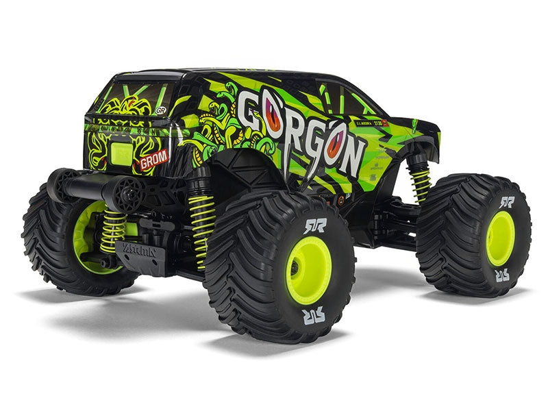 Arrma Monster Truck Gorgon GROM charbon 4X4 RTR 1/16 jaune - ARA2130T1