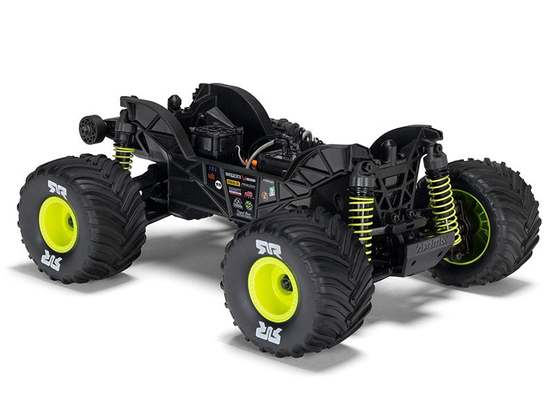 Arrma Monster Truck Gorgon GROM charbon 4X4 RTR 1/16 jaune - ARA2130T1