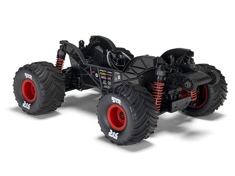 Arrma Monster Truck Gorgon GROM charbon 4X4 RTR 1/16 rouge - ARA2130T2
