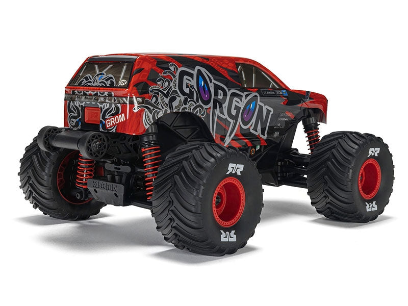 Arrma Monster Truck Gorgon GROM charbon 4X4 RTR 1/16 rouge - ARA2130T2