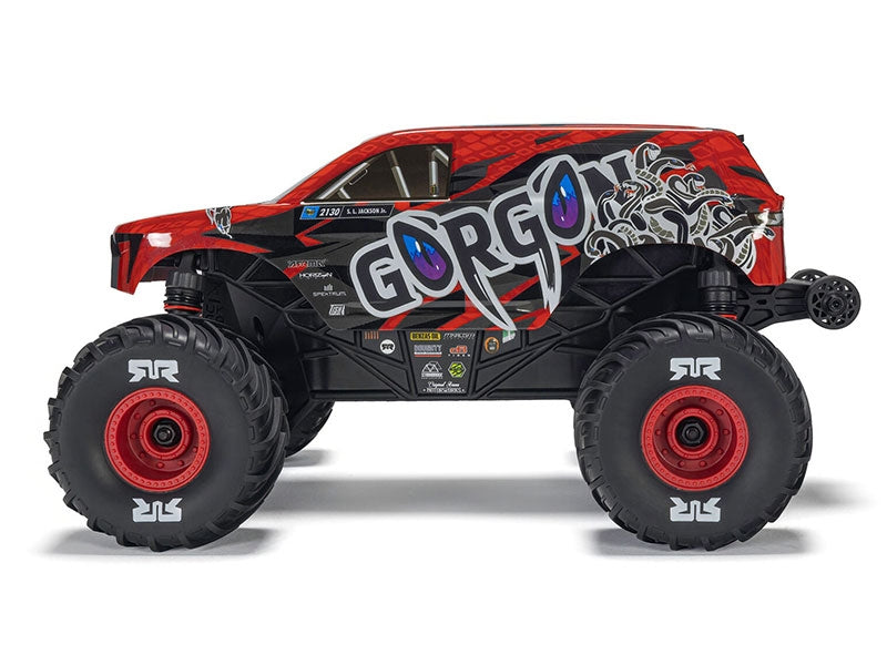 Arrma Monster Truck Gorgon GROM charbon 4X4 RTR 1/16 rouge - ARA2130T2