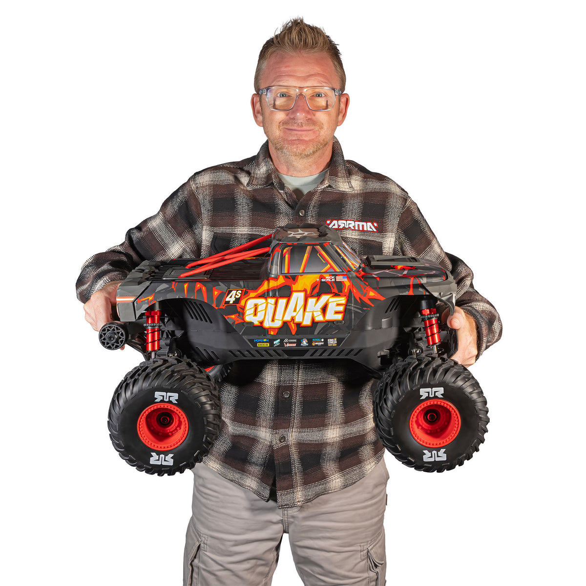 Monster truck RC ARRMA Quake 4S DSC 4x4 RTR 1/8 rouge/noir – ARA4437T1