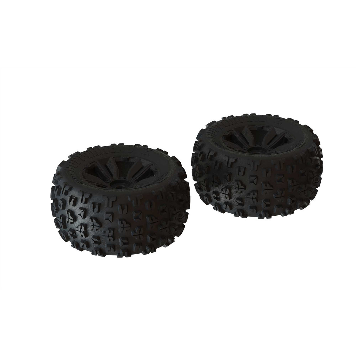 2 Pneus ARRMA 1/8 dBoots Copperhead2 MT (Avant/Arrière) 3,8" 17 mm noir - Breizh Modélisme.