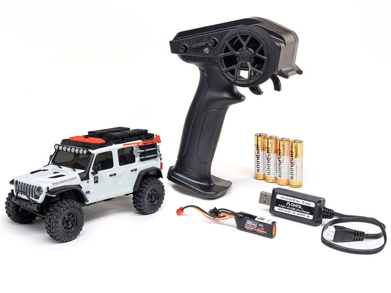 Crawler 1/30 Jeep Wrangler JLU 4X4 RTR SCX30 blanc - AXI-2261T2