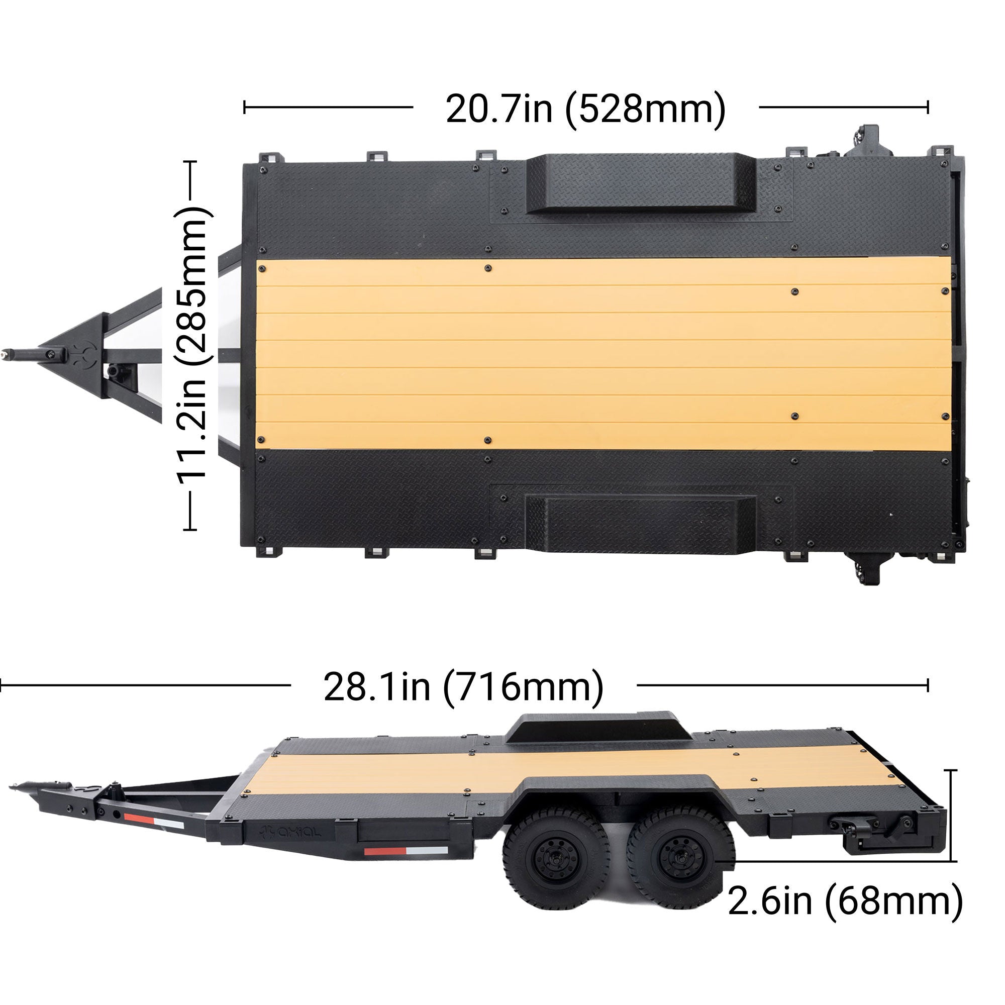 Remorque à plateau Axial 1/10 SCX10 - AXI-3409