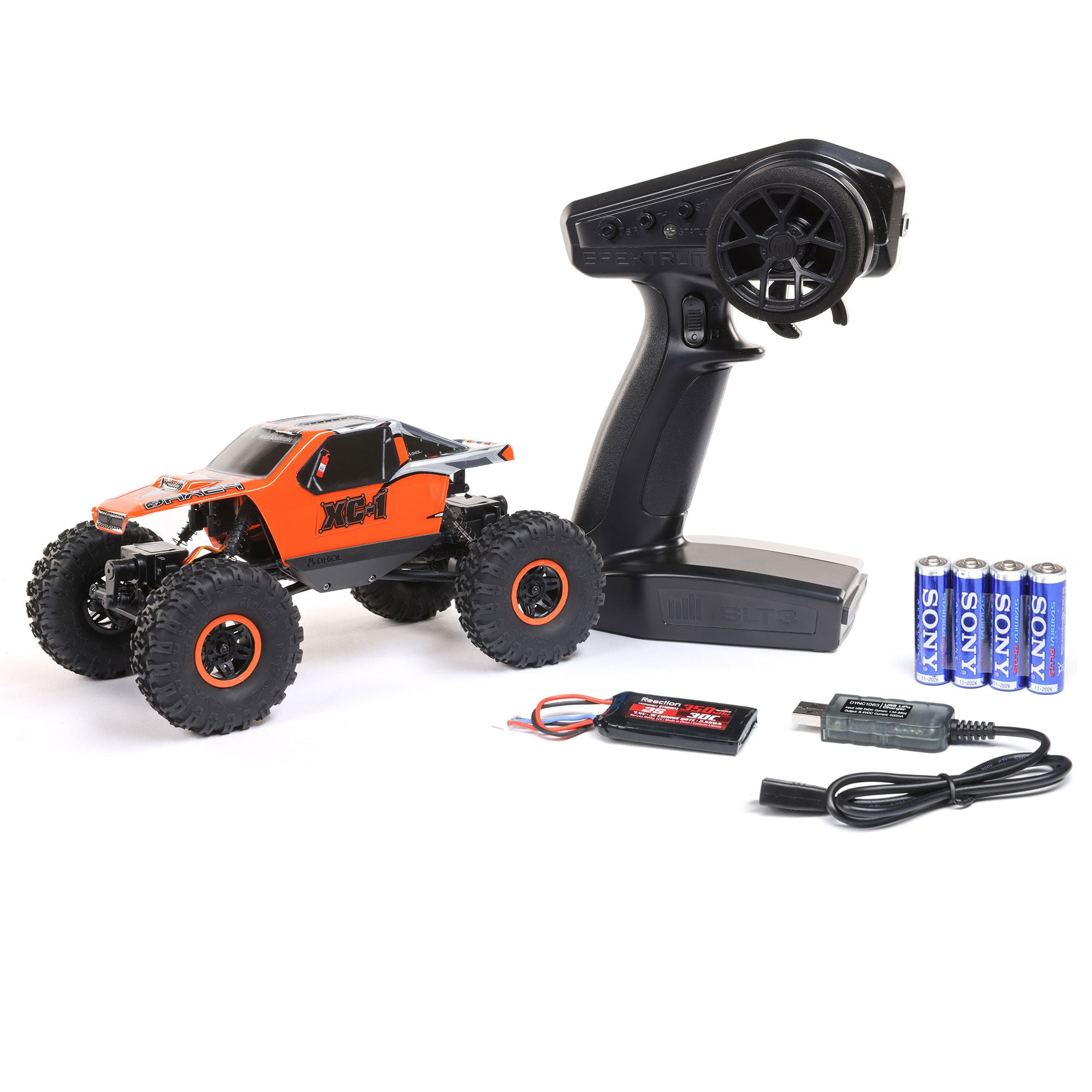 Mini rock crawler tout-terrain 4x4 AX24 XC-1 4WS RTR 1/24 orange - AXI00003T2
