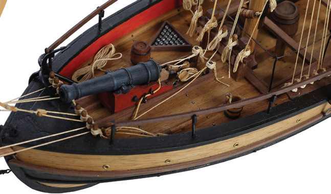 Maquette de bateau en bois 20130 ATREVIDA Lancha Canonera 1:30