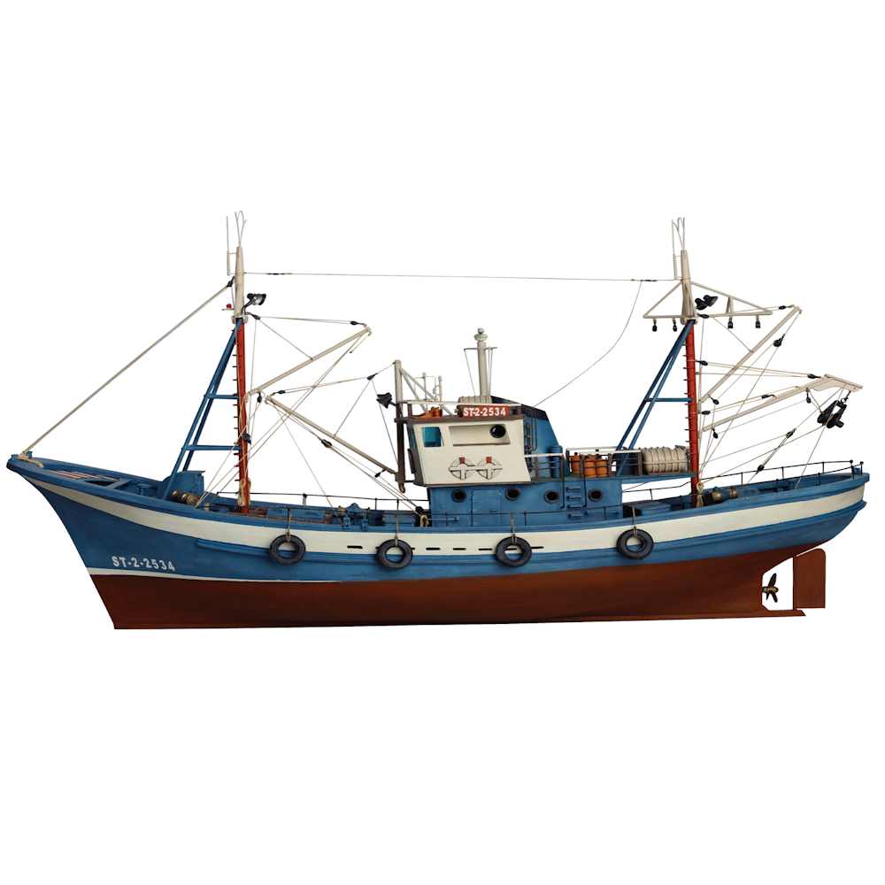Maquette de bateau en bois 20142 de pêche au thon cantabrique Virgen del Mar 1:50