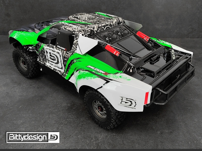 Carrosserie FALCON-X Vert pour Traxxas UDR Prédécoupé 1,5 mm - BDTRX7-FLCK-PPG - Breizh Modélisme.