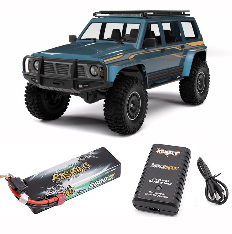 Combo 2S - Crawler Absima CR4.4 PATROL 4wd 1/10 RTR 12040 light blue