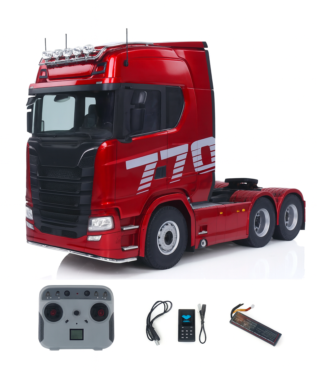 Camion 1/14 Huina Scania 770S Kabolite 6x6 rouge