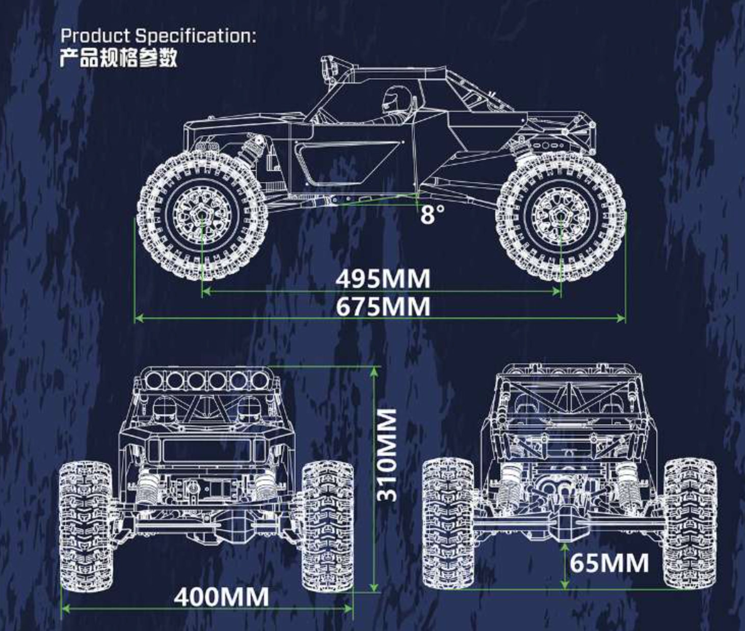 Crawler Yikong Rock Scale Slide 1/6 - YK4061 rouge