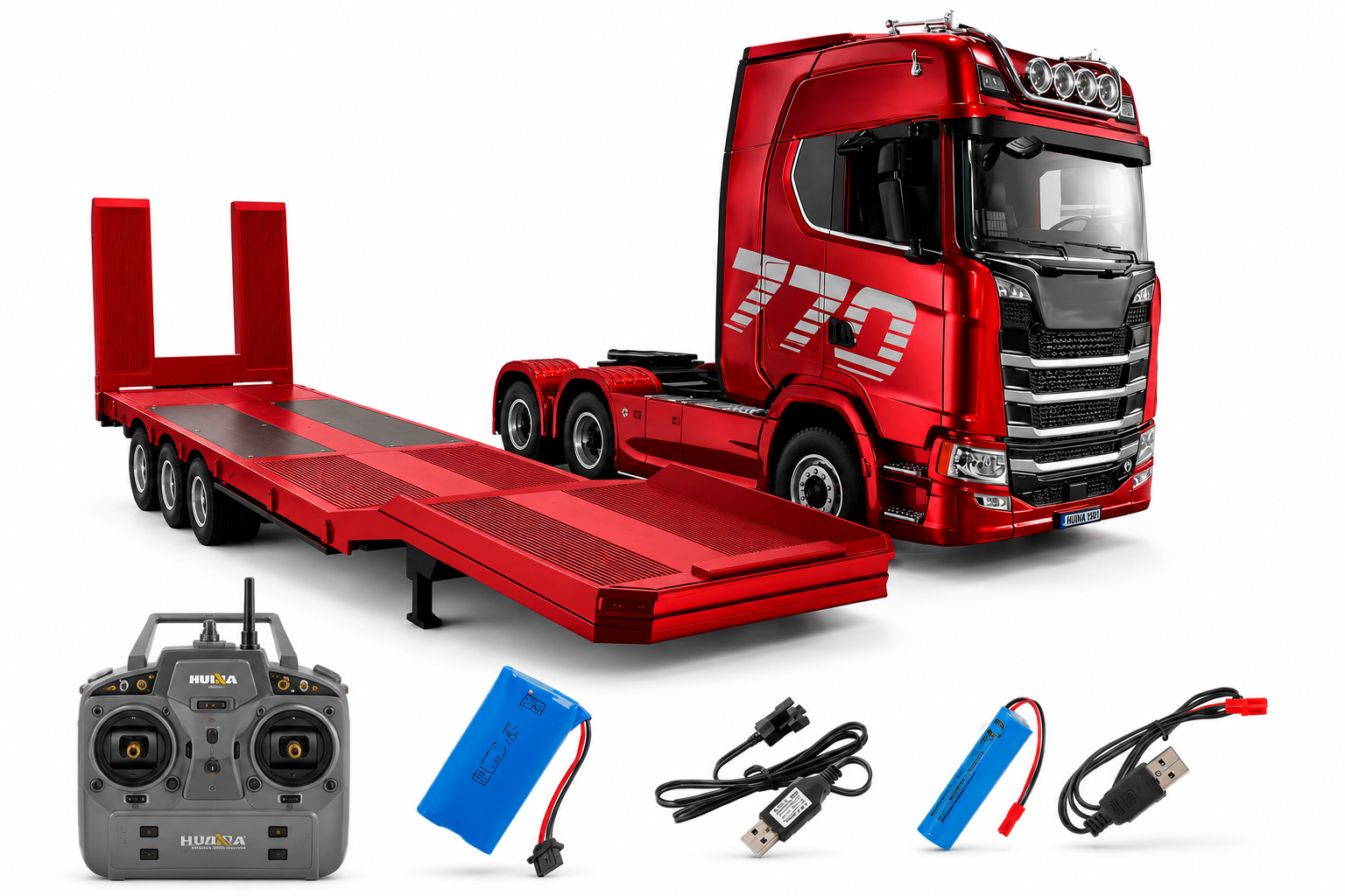 Combo Camion + remorque Scania 770S V8 LKW RTR 1/18 DF Models 3218 et 3219 - Breizh Modélisme.