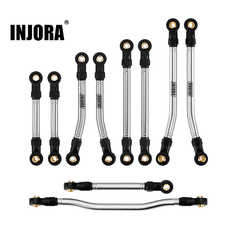 Jeu de biellettes de direction et de bras de suspension INJORA en acier inoxydable pour HPI Venture18 - Breizh Modélisme.