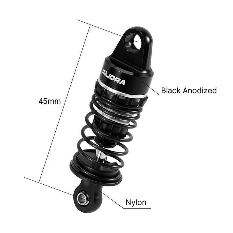 Amortisseurs à huile progressifs INJORA 45 mm pour Losi Nascar 1/12 - LOS-39BS
