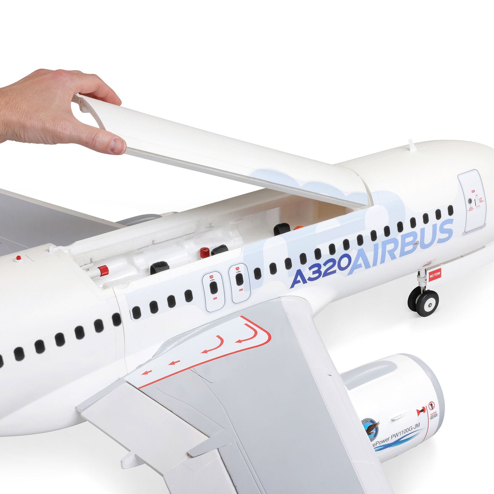 Airbus A320neo Twin 64mm EDF BNF Basic AS3X + SAFE - EFL1493