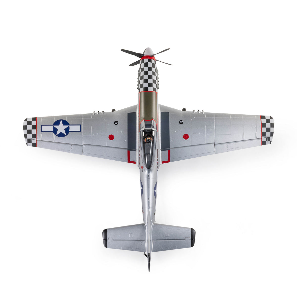 Avion E-flite P-51D Mustang 1,5 m PNP avec AS3X+ et SAFE Select EFL-3360 - Breizh Modélisme.
