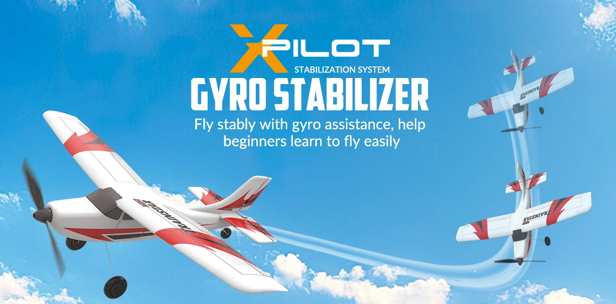 Avion RC débutant V761-1 Volantex Trainstar Mini 3 voies Gyro 400mm RTF Rouge