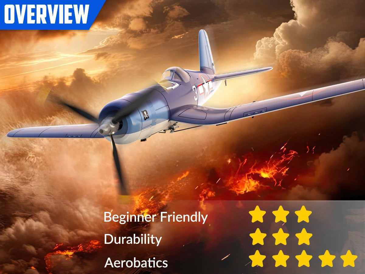 Avion RC débutant Volantex Corsair F4U 4CH avec stabilisateur de vol EPP RTF - V761-8V2