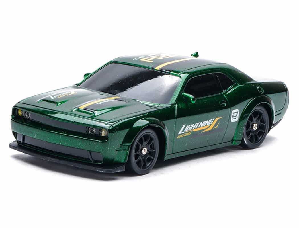 Voiture de drift E-ZEE RC 1/43 Stinger avec gyro verte - Breizh Modélisme.