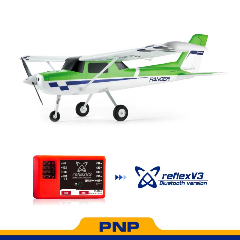 Avion FMS 1220mm Ranger V2 EP PNP reflex V3 vert - FMS147 (sans accu, chargeur, radio)