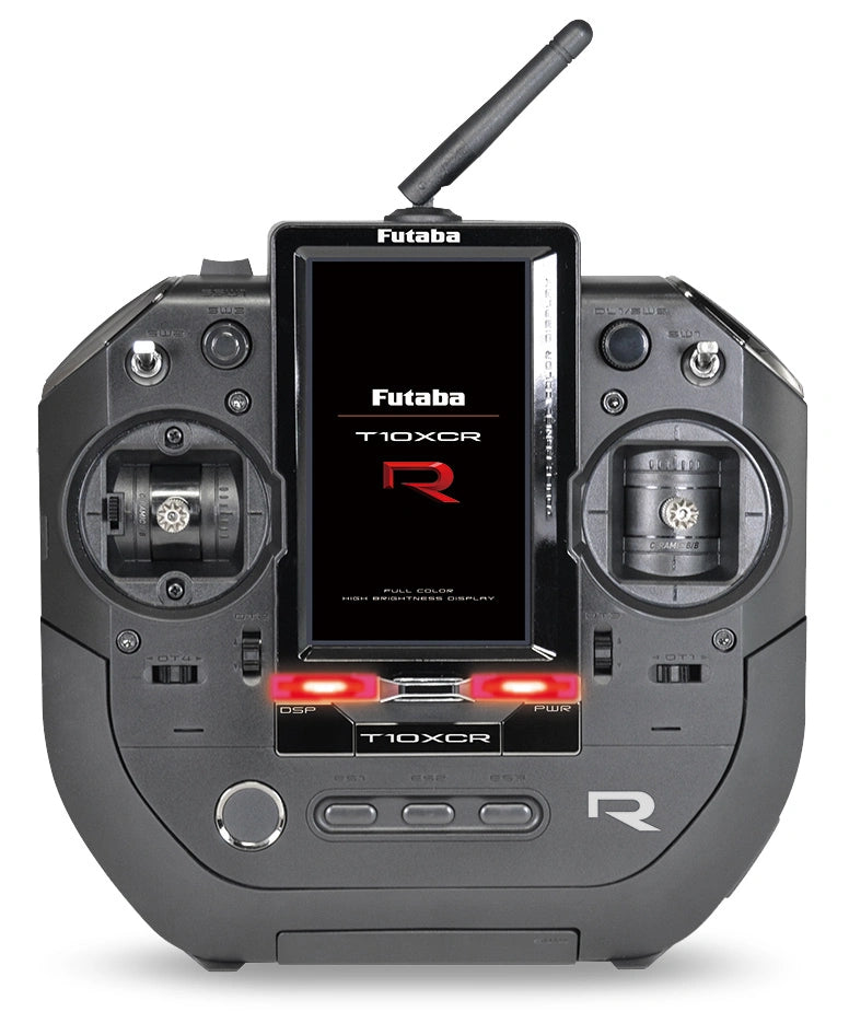 Futaba T10XCR radio F-4G/ T-FHSS SR/ T-FHSS/ S-FHSS + récepteur R404SBS 2.4GHz - Breizh Modélisme.