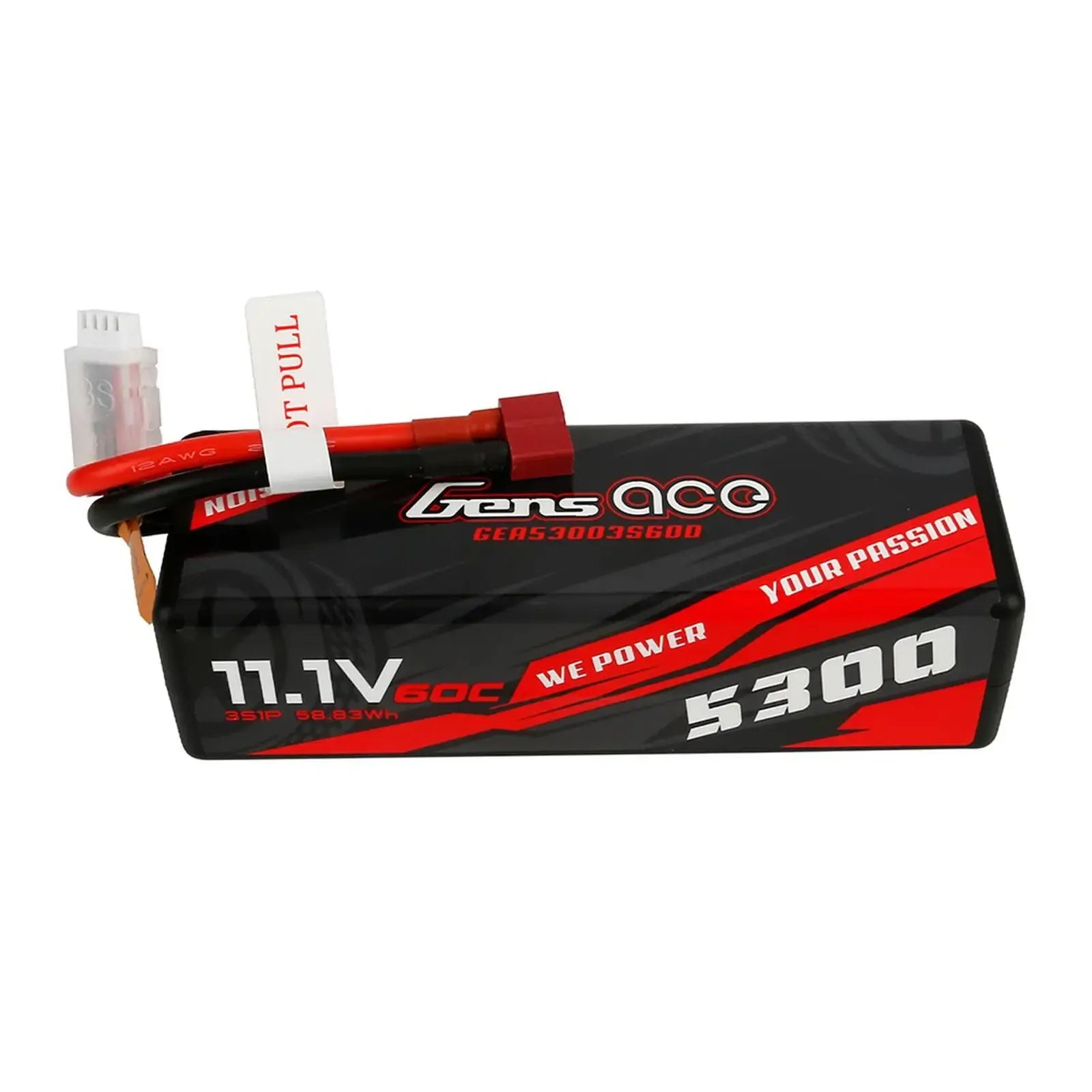 Batterie Lipo Gens Ace G-Tech 5300mAh 11,1V 60C 3S1P Dean - Breizh Modélisme.
