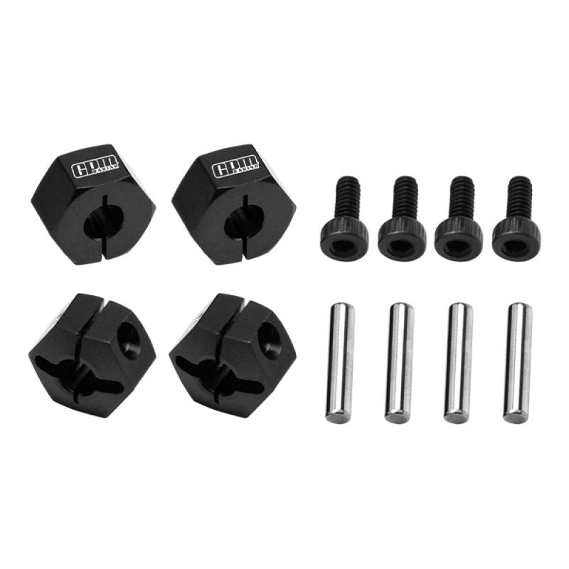 Moyeu de roue en aluminium 12 mm noir GPM TRX MiniMaxx - GPMTXMM010BK - Breizh Modélisme.