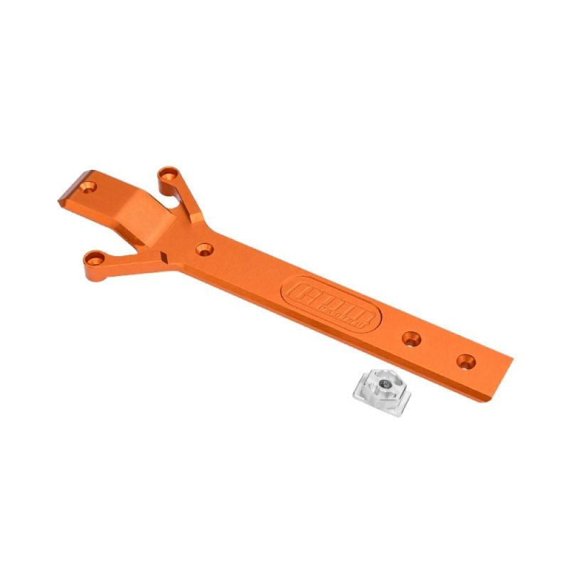 Plaque de châssis en aluminium orange (1) GPM TRX MiniMaxx - GPMTXMM016OR - Breizh Modélisme.