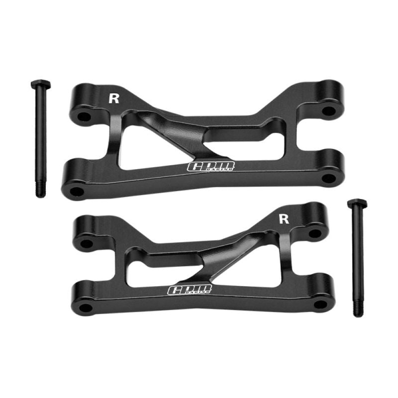 Triangle arrière en aluminium noir (2) GPM TRX MiniMaxx - GPMTXMM057BK - Breizh Modélisme.