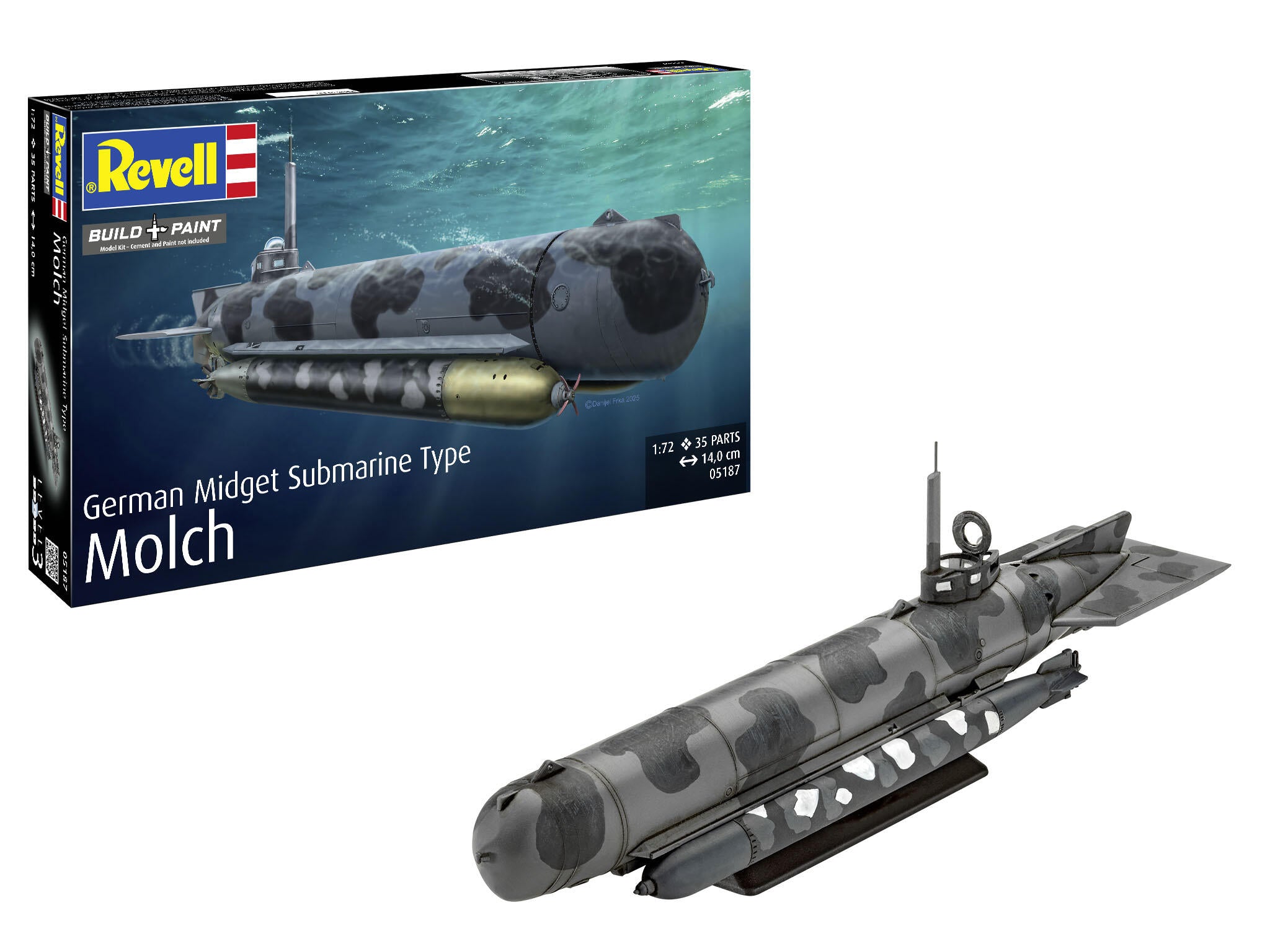 Maquette sous marin Revell 05187 German Midget Submarine Type Molch