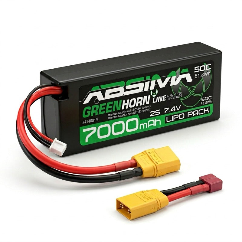 Batterie Lipo 2S 7,4V-50C 7000mAh XT90 et Dean T