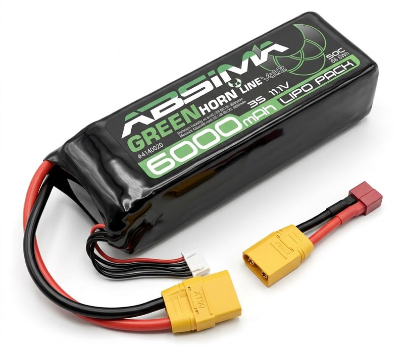 Batterie LiPo 3S 11,1V bashing 50C 6000mAh XT90 et Dean T