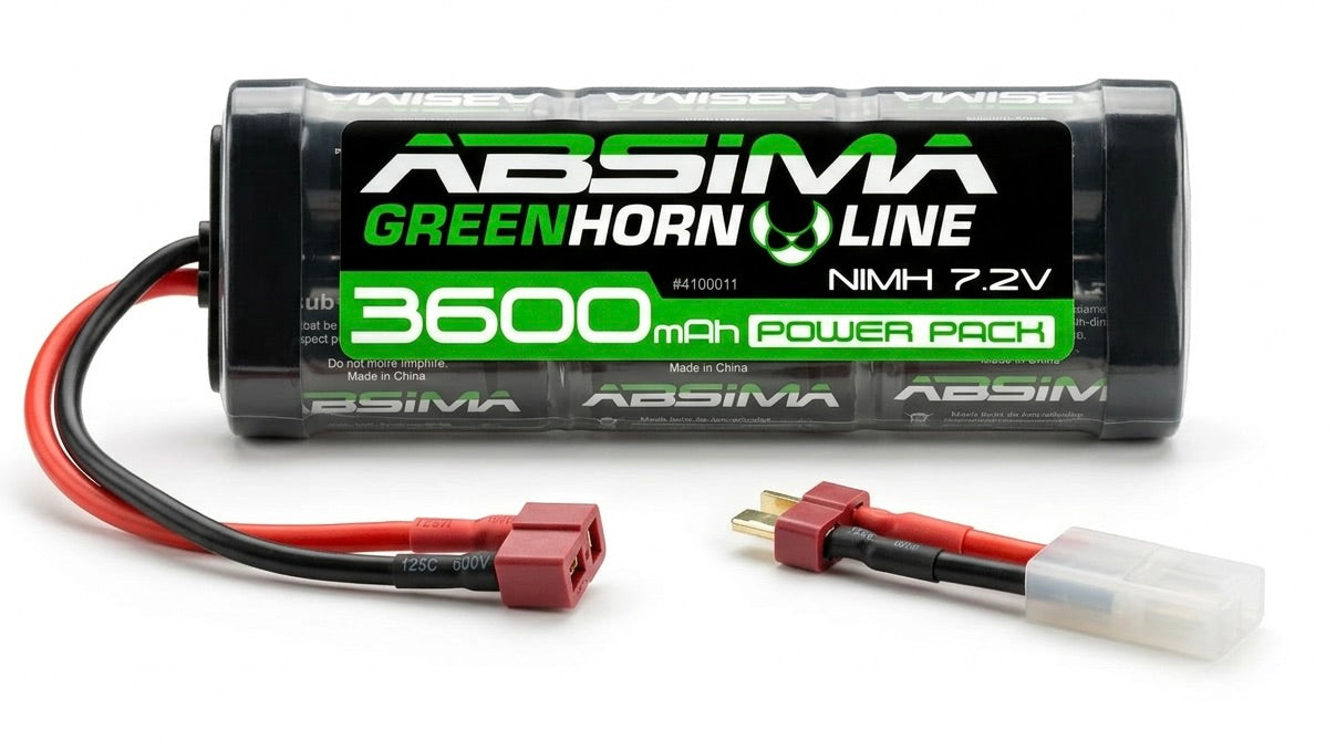 Batterie Ni-Mh Greenhorn 3600mAh 7.2V Dean + Tamiya - 4100011