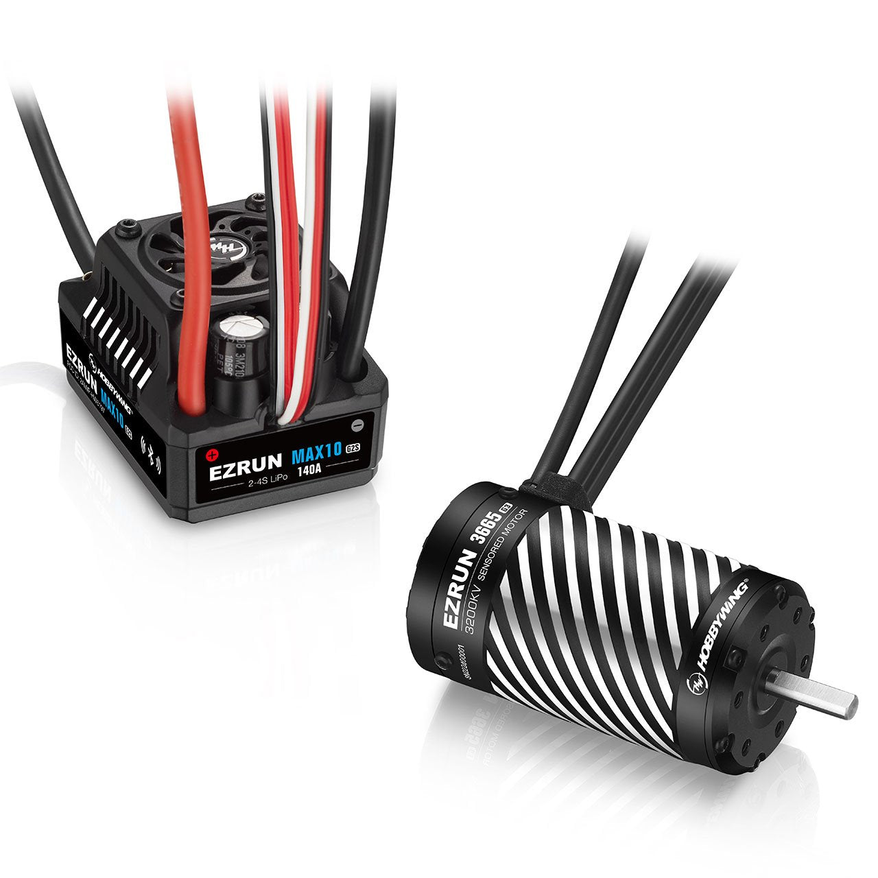 Combo brushless 1/10 Hobbywing Ezrun MAX10 G2S 140A 3665SD-3200kV-G3 3,17mm - Breizh Modélisme.