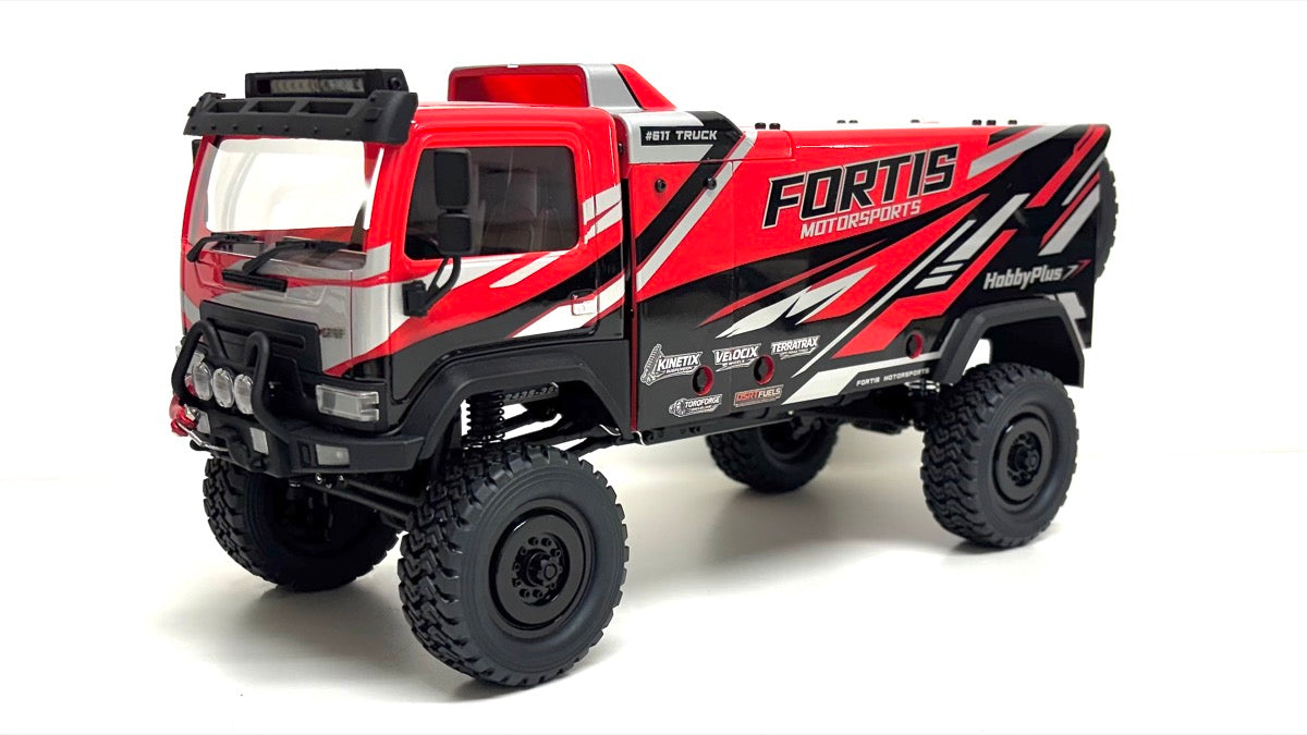 Hobby Plus DKR-4 Fortis 1/18 Brushless RTR – Rally Truck 4WD rouge - Breizh Modélisme.