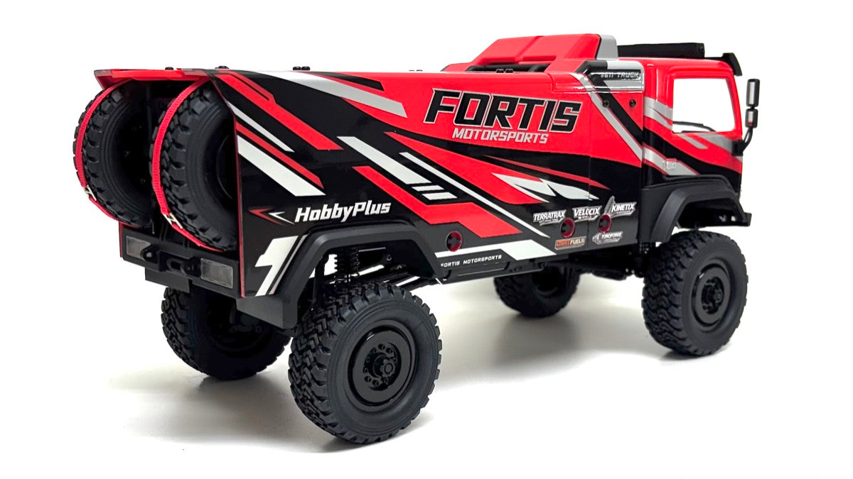 Hobby Plus DKR-4 Fortis 1/18 Brushless RTR – Rally Truck 4WD rouge - Breizh Modélisme.