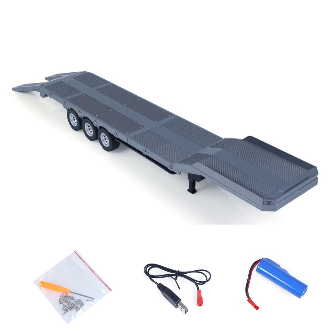 Ensemble Camion Huina Scania 770S RC 1501 gris + remorque 1502