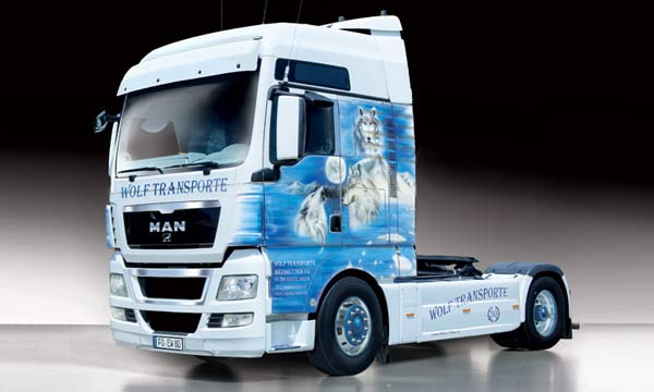 Maquette camion MAN TGX XXL Wolf Transporte - I3921