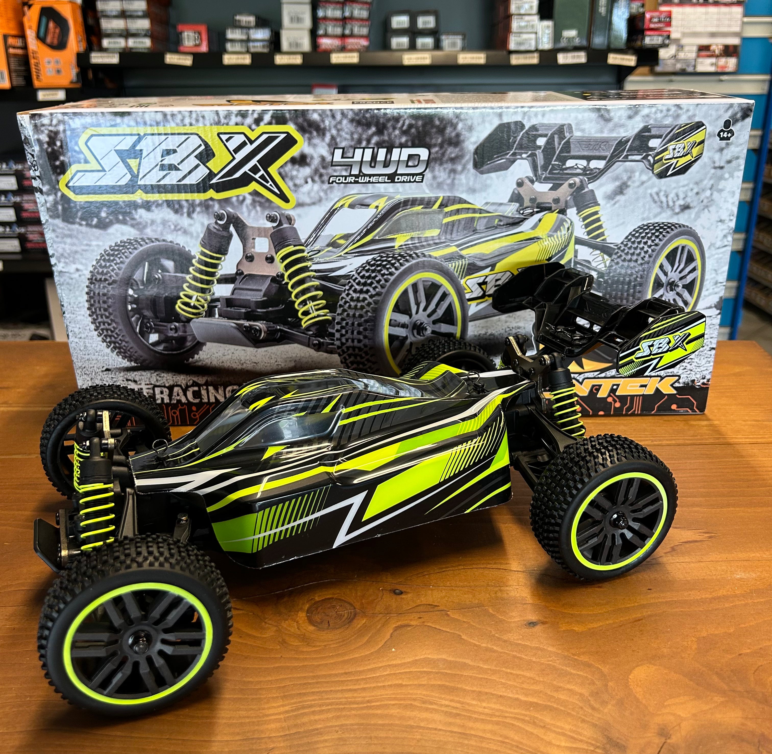 Voiture radiocommandée Funtek SBX Buggy 1/12 XL Jaune 50km/h