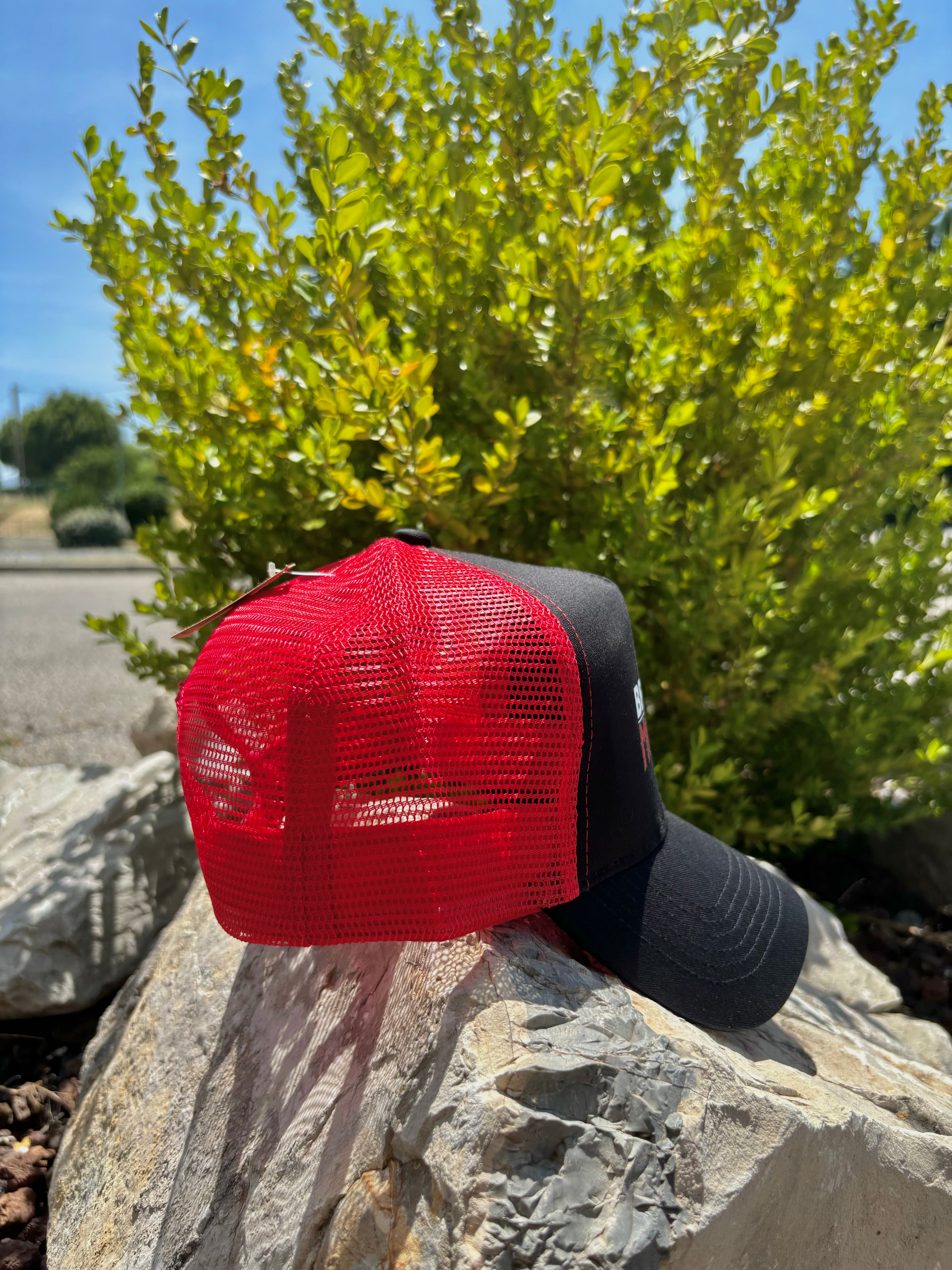 Casquette Breizh Modelisme trucker rouge noir - Breizh Modélisme.