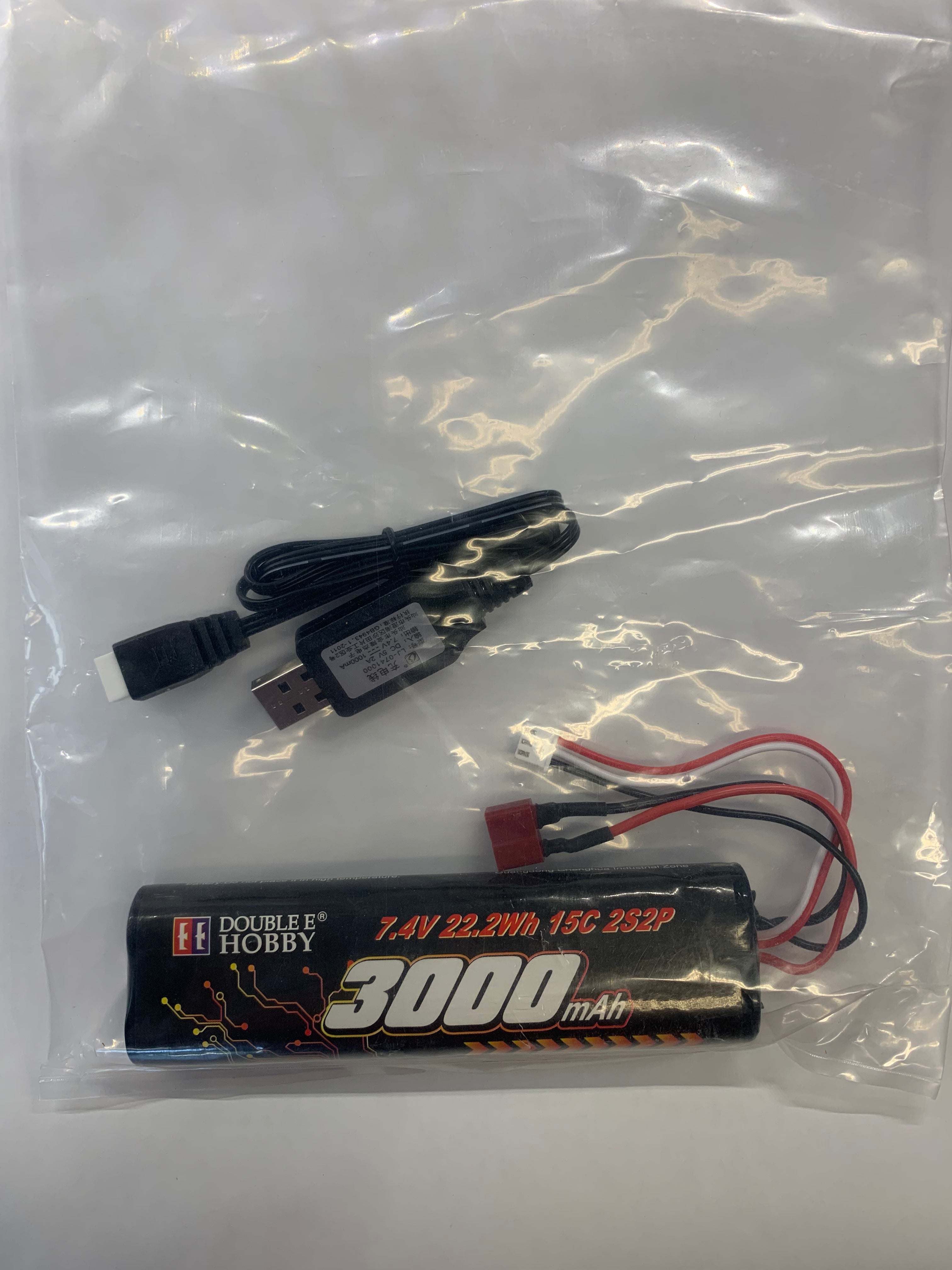 Batterie 7,4V 3000mAh et chargeur Double E EC160 électrique - DE2004