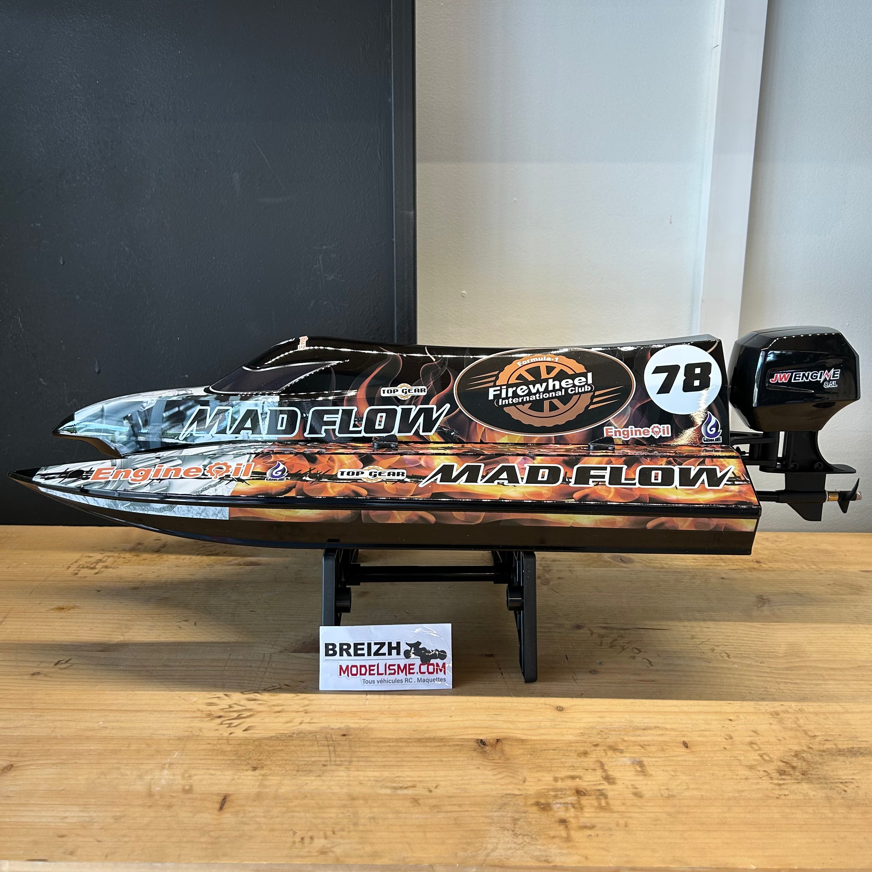 Bateau RC Joysway Mad Flow V3 F1 BL Brushless ARTR 55km/h - 8653V3ARTR