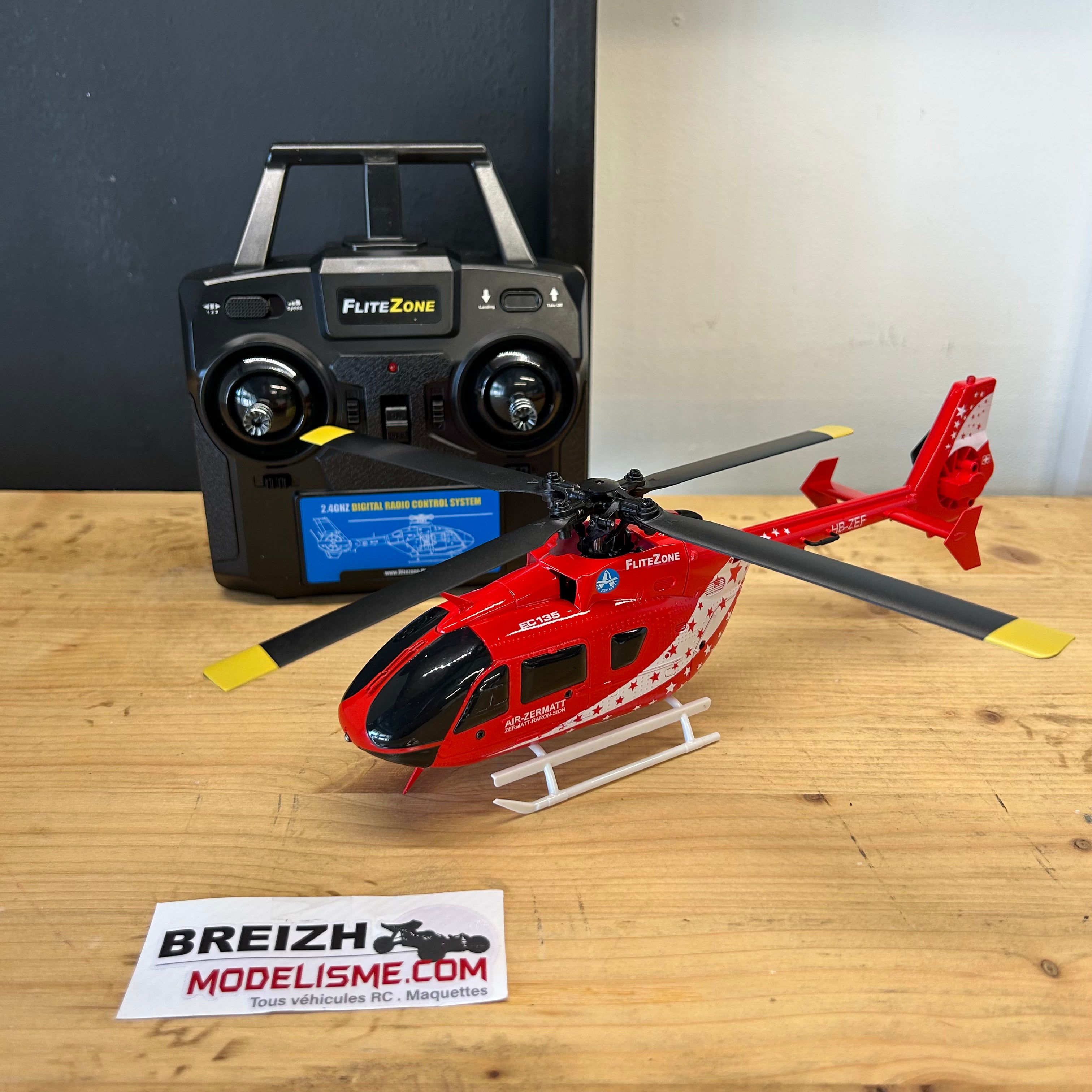 Hélicoptère radiocommandée EC135 (Air Zermatt) RTF 15640