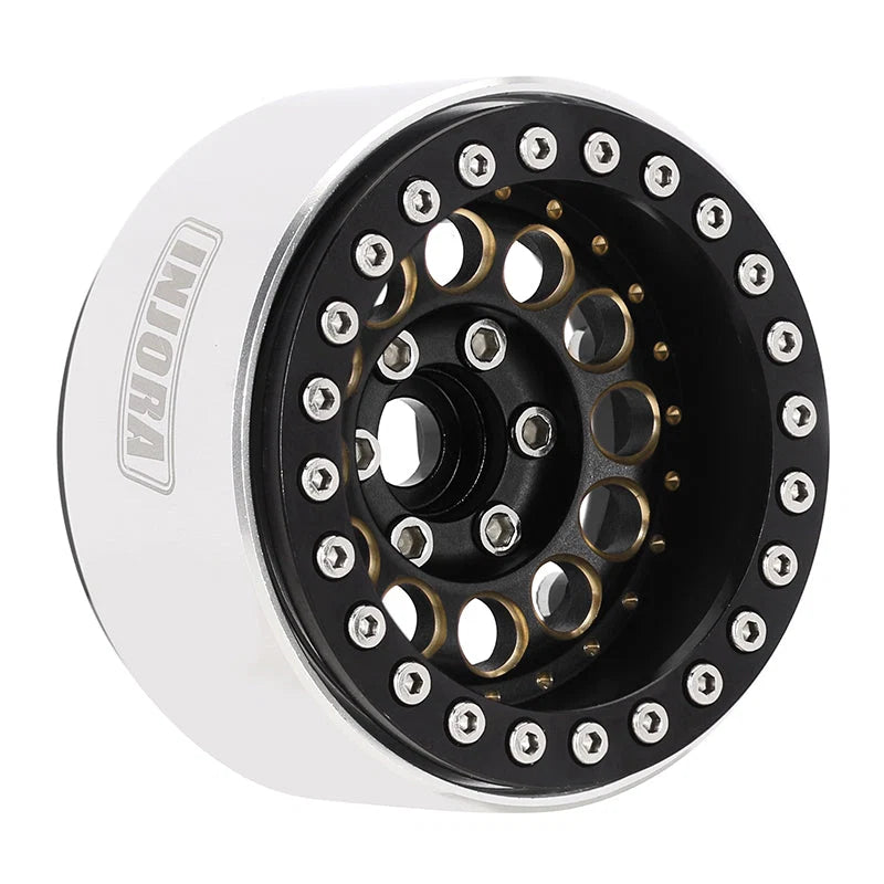 4 jantes INJORA 1,9" en laiton avec déport de -10 mm pour crawlers RC 1/10 (W1957) gris - Breizh Modélisme.